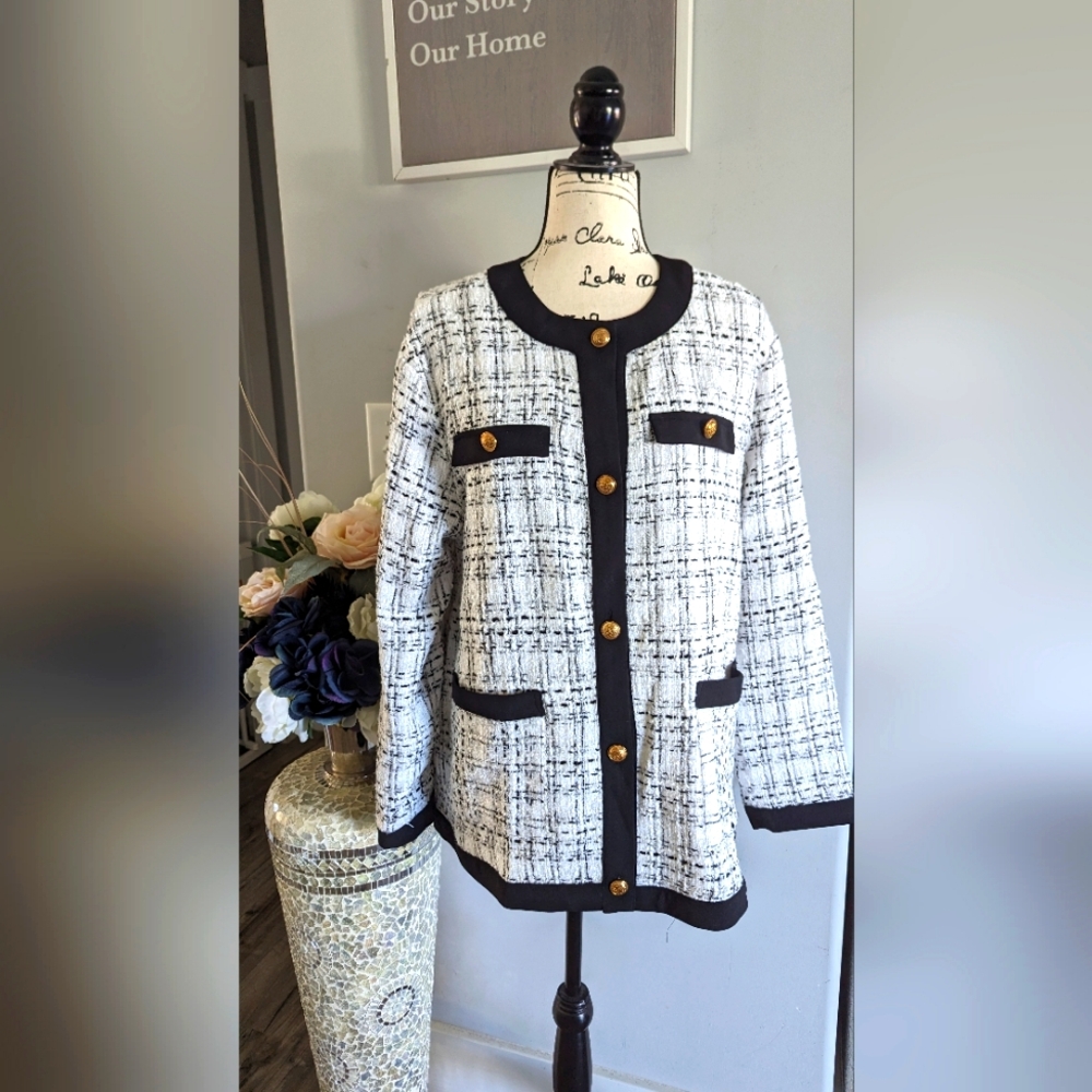 White Tweed Coat